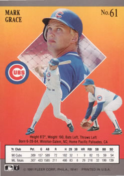 Mark Grace  baseball card collectible - Main Image 2