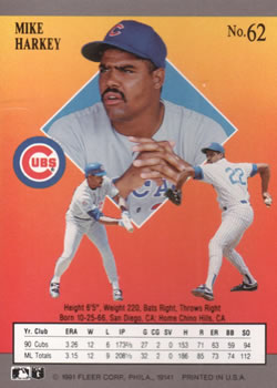 Mike Harkey  baseball card collectible - Main Image 2