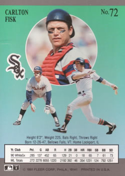 Carlton Fisk  baseball card collectible - Main Image 2