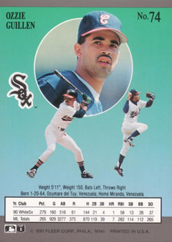 Ozzie Guillen  baseball card collectible - Main Image 2