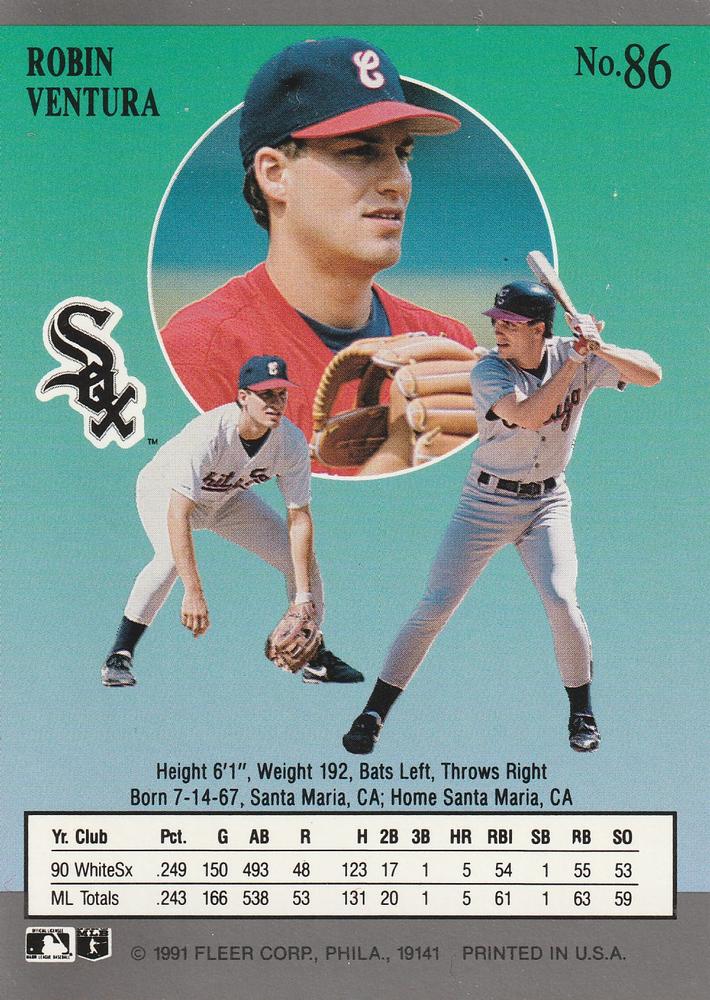 Robin Ventura  baseball card collectible - Main Image 2
