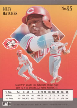 Billy Hatcher  baseball card collectible - Main Image 2