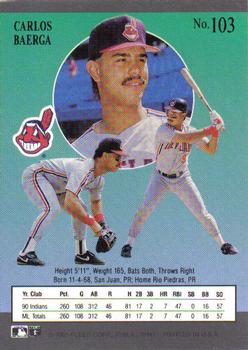 Carlos Baerga  baseball card collectible - Main Image 2