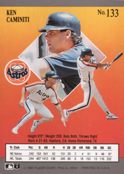 Ken Caminiti  baseball card collectible - Main Image 2