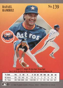 Rafael Ramirez  baseball card collectible - Main Image 2