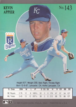 Kevin Appier  baseball card collectible - Main Image 2
