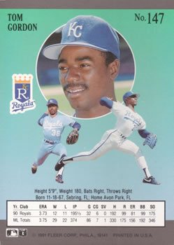 Tom Gordon  baseball card collectible - Main Image 2