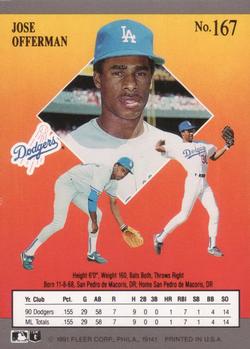 Jose Offerman  baseball card collectible - Main Image 2