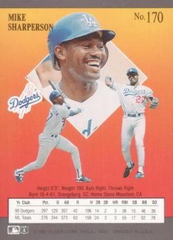 Mike Sharperson  baseball card collectible - Main Image 2