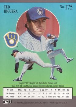 Ted Higuera  baseball card collectible - Main Image 2