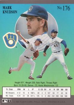 Mark Knudson  baseball card collectible - Main Image 2