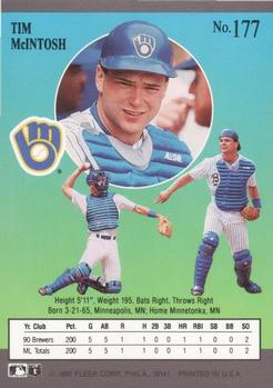 Tim McIntosh  baseball card collectible - Main Image 2