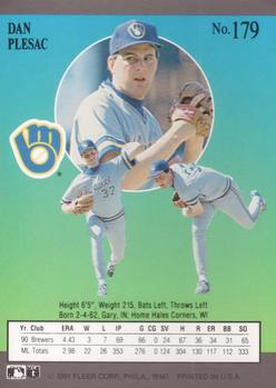 Dan Plesac  baseball card collectible - Main Image 2