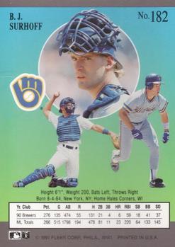 B.J. Surhoff  baseball card collectible - Main Image 2