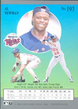 Al Newman  baseball card collectible - Main Image 2