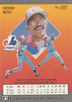 Dennis Boyd  baseball card collectible - Main Image 2