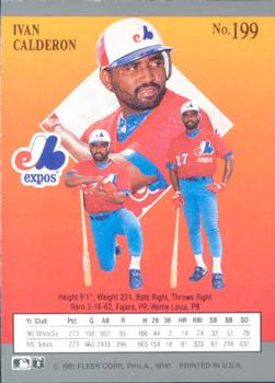 Ivan Calderon  baseball card collectible - Main Image 2