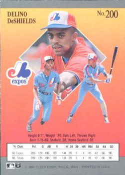 Delino DeShields  baseball card collectible - Main Image 2