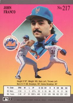 John Franco  baseball card collectible - Main Image 2