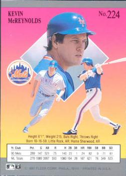 Kevin McReynolds  baseball card collectible - Main Image 2