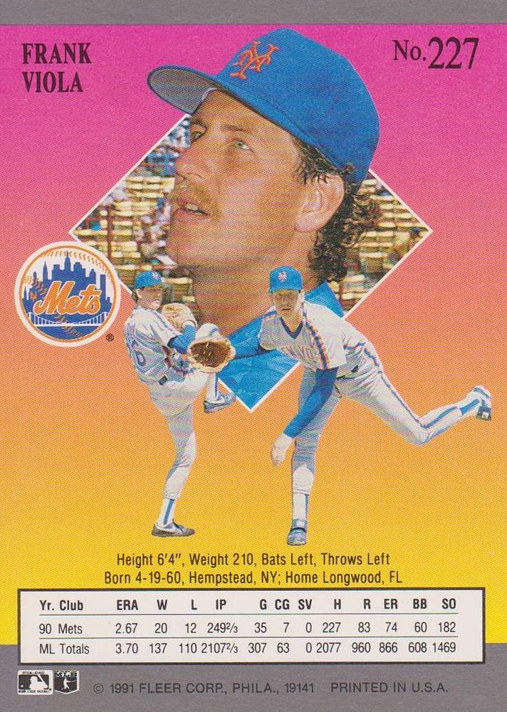 Frank Viola  baseball card collectible - Main Image 2