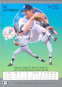 Lee Guetterman  baseball card collectible - Main Image 2