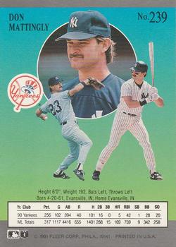 Don Mattingly  baseball card collectible - Main Image 2