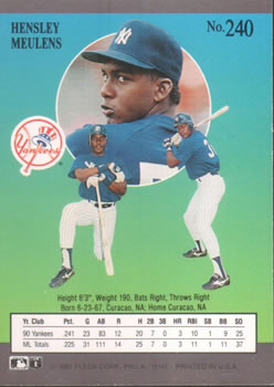 Hensley Meulens  baseball card collectible - Main Image 2