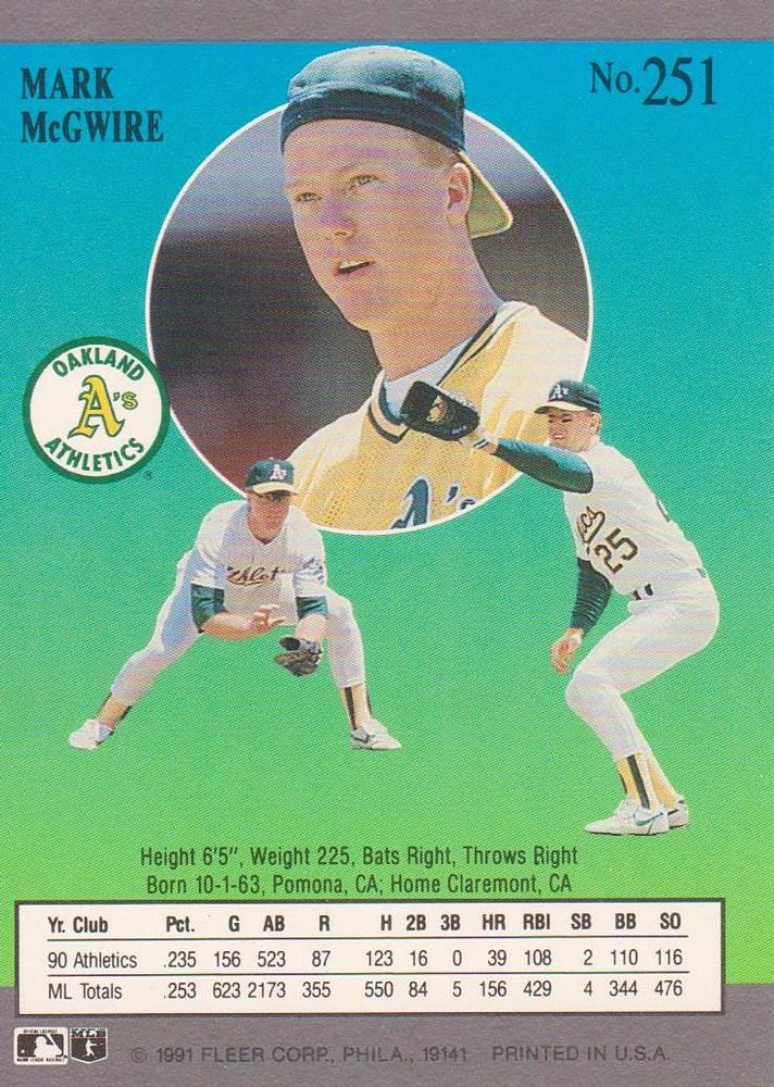 Mark McGwire  baseball card collectible - Main Image 2