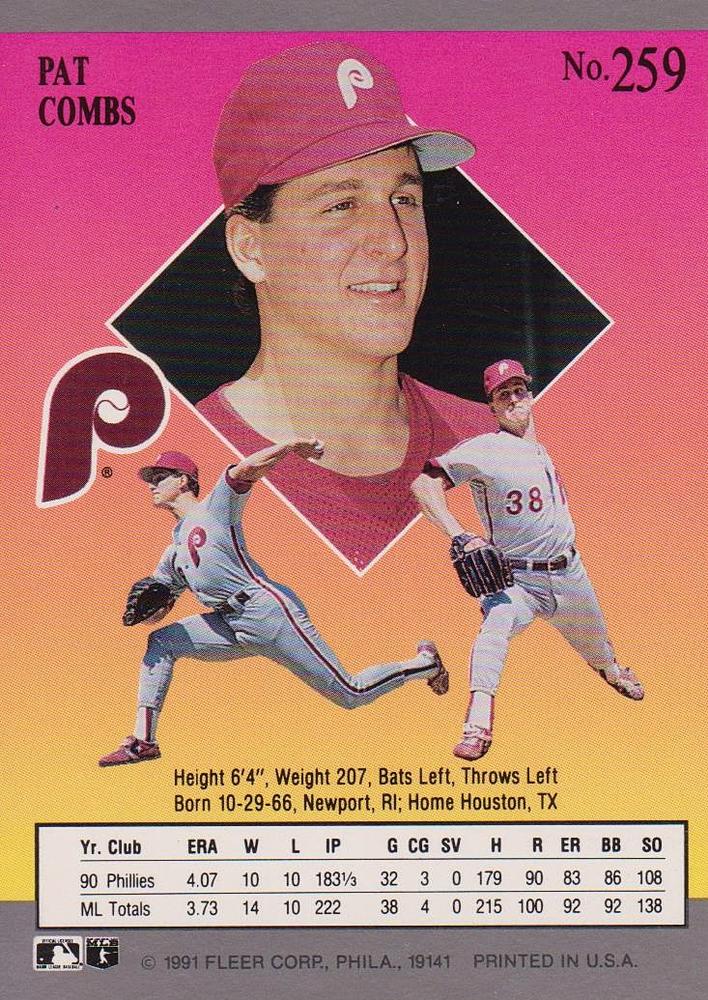 Pat Combs  baseball card collectible - Main Image 2