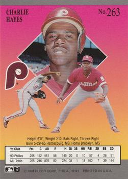 Charlie Hayes  baseball card collectible - Main Image 2