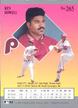 Ken Howell  baseball card collectible - Main Image 2