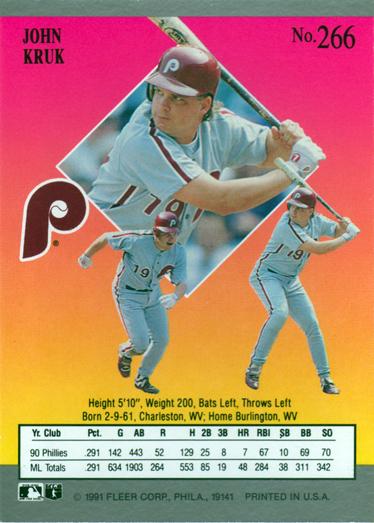 John Kruk  baseball card collectible - Main Image 2