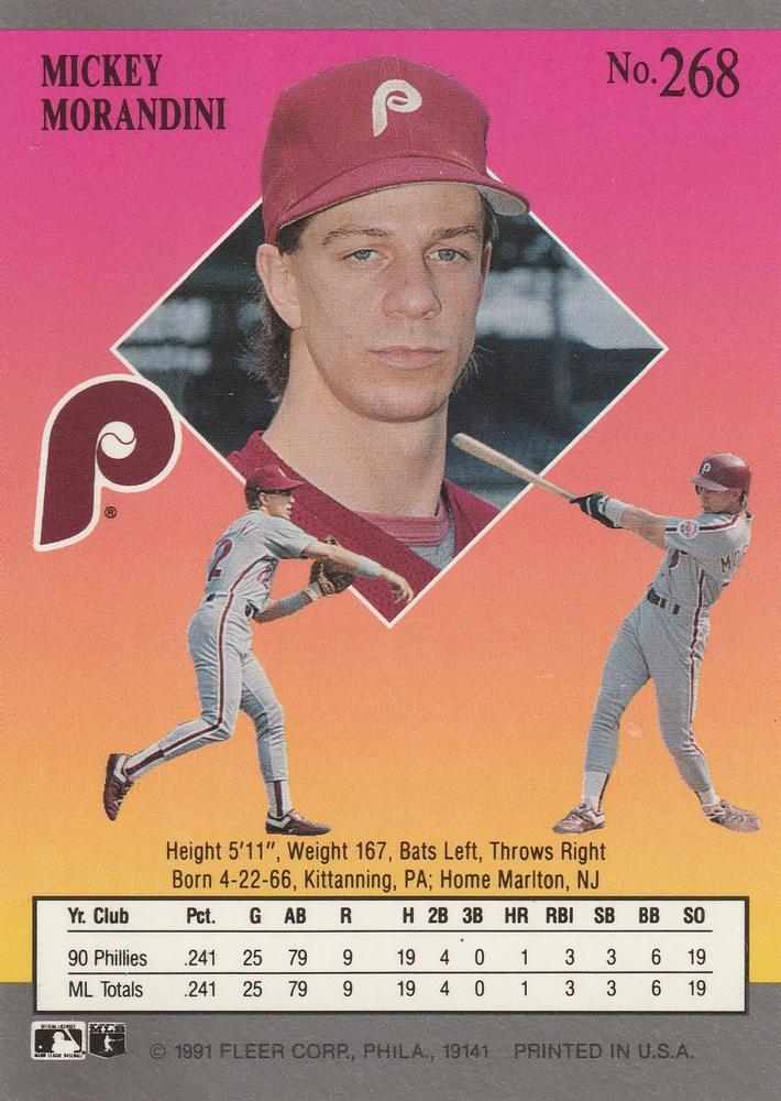 Mickey Morandini  baseball card collectible - Main Image 2