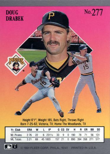 Doug Drabek  baseball card collectible - Main Image 2