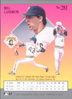 Bill Landrum  baseball card collectible - Main Image 2