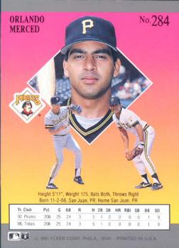 Orlando Merced  baseball card collectible - Main Image 2