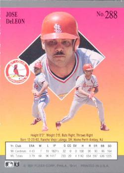 Jose DeLeon  baseball card collectible - Main Image 2