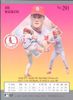 Joe Magrane  baseball card collectible - Main Image 2