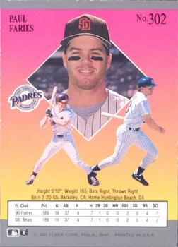 Paul Faries  baseball card collectible - Main Image 2