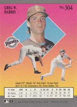 Greg W. Harris  baseball card collectible - Main Image 2