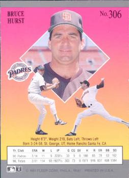 Bruce Hurst  baseball card collectible - Main Image 2