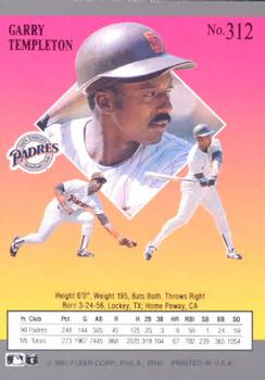 Garry Templeton  baseball card collectible - Main Image 2