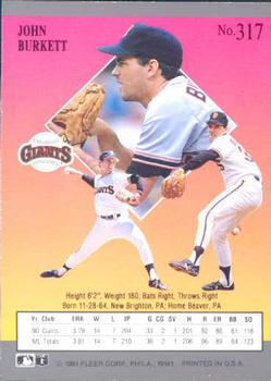 John Burkett  baseball card collectible - Main Image 2