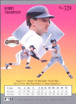 Robby Thompson  baseball card collectible - Main Image 2