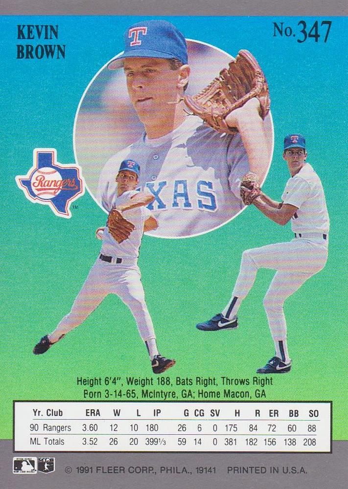 Kevin Brown  baseball card collectible - Main Image 2
