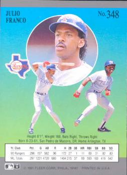 Julio Franco  baseball card collectible - Main Image 2