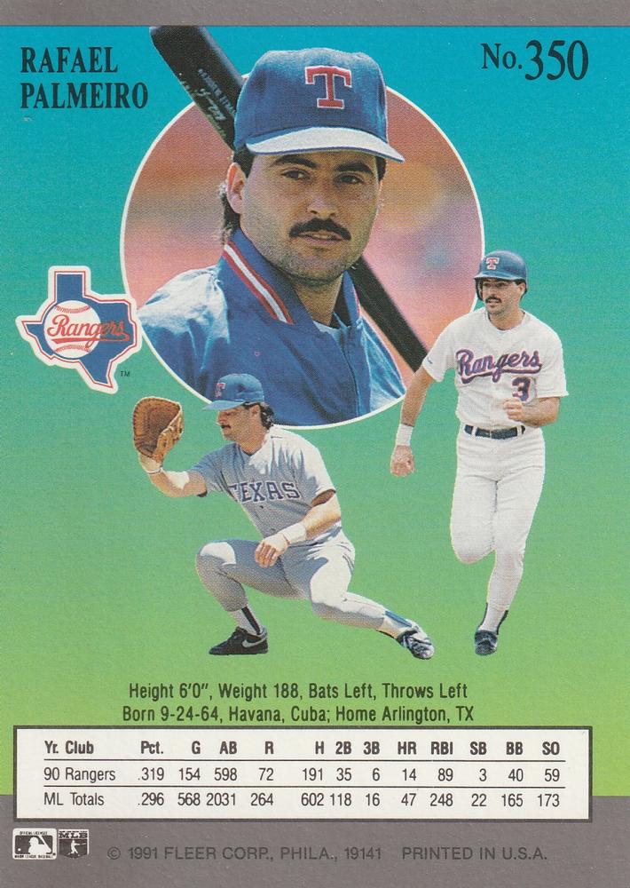 Rafael Palmeiro  baseball card collectible - Main Image 2