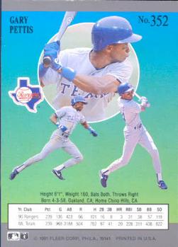 Gary Pettis  baseball card collectible - Main Image 2