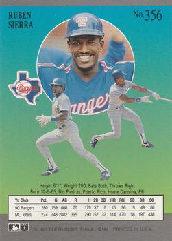 Ruben Sierra  baseball card collectible - Main Image 2